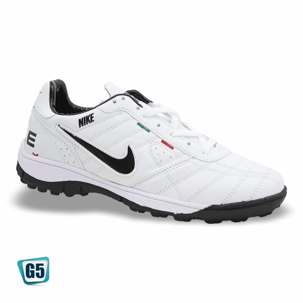 TENIS DE FUTBOL RÁPIDO RÉPLICA NIK TIEMPO LEGEND 2416-1H COLOR BLANCO NEGRO