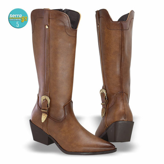 Marca MAXIM, Estilo 6051, Color BRANDY, Corrida 23 - 26.5