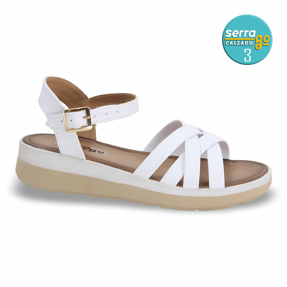 SANDALIA PLATAFORMA DAMA ESTILO 225 COLOR BLANCO