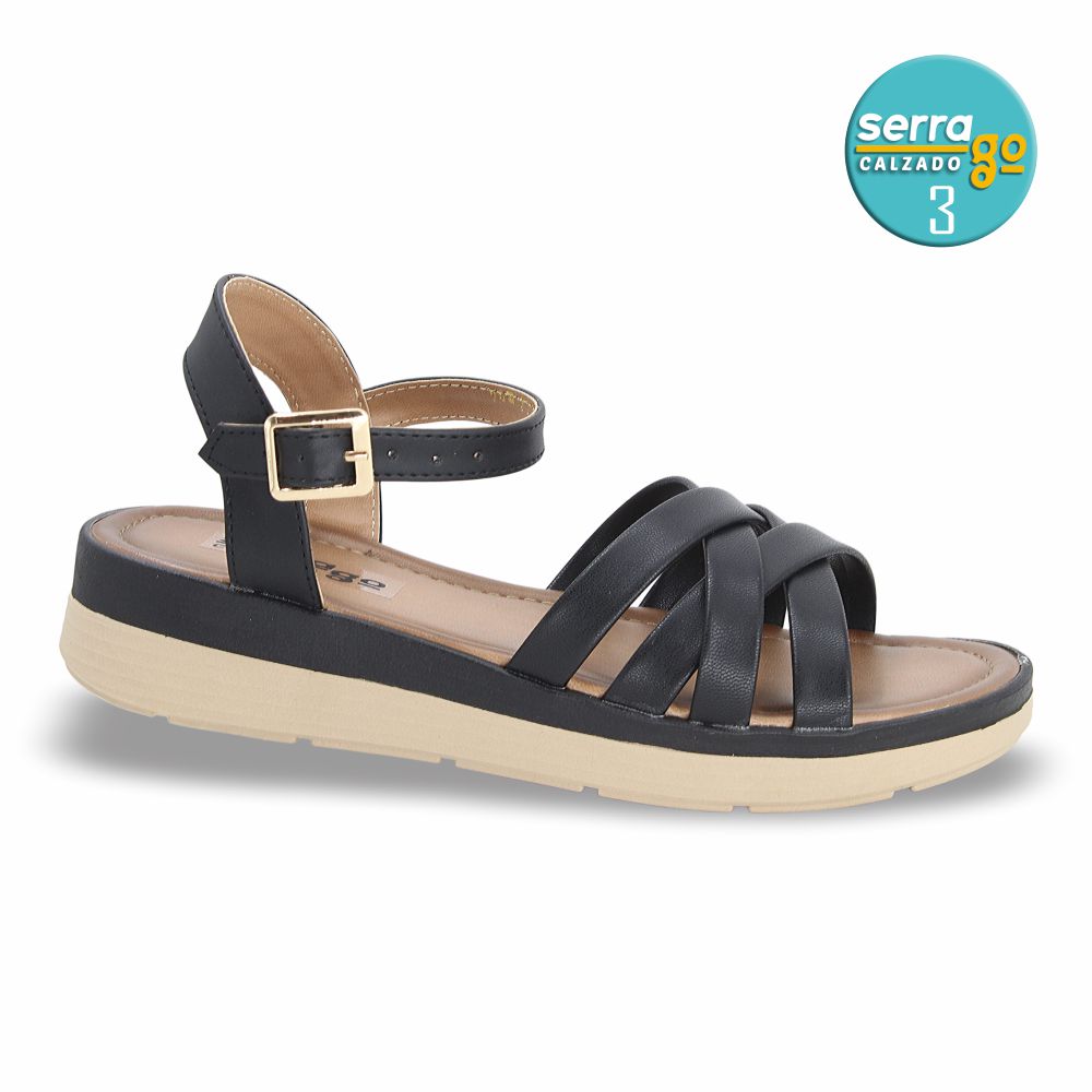 SANDALIA PLATAFORMA DAMA ESTILO 225 COLOR NEGRO