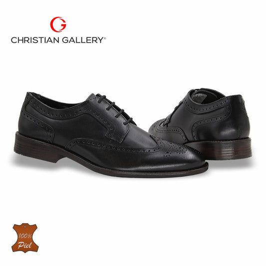 Zapato Formal de Piel mod. 3008-M color negro – Christian Gallery