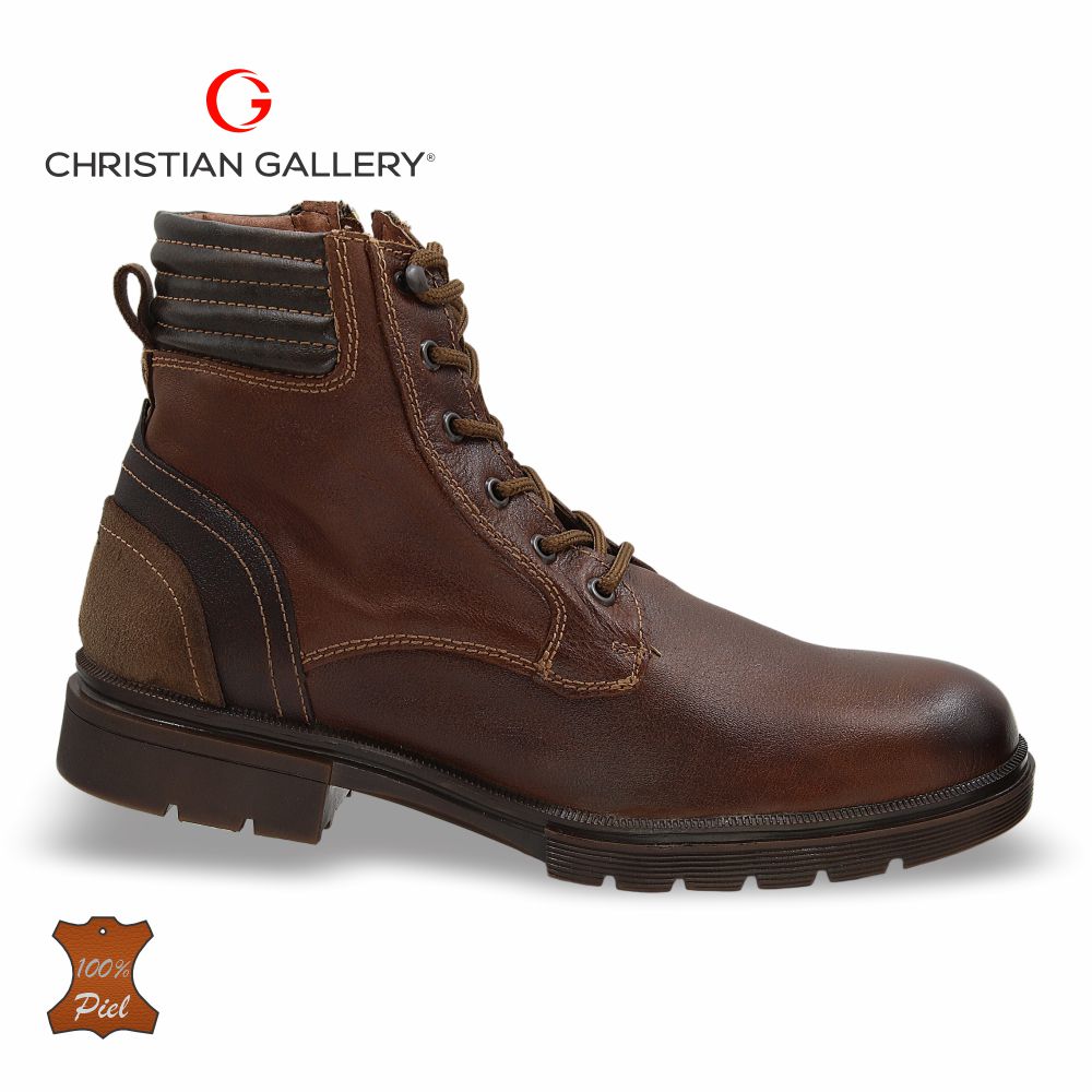 Bota Outdoor de Piel mod. 5501-3 color Tabaco – Christian Gallery