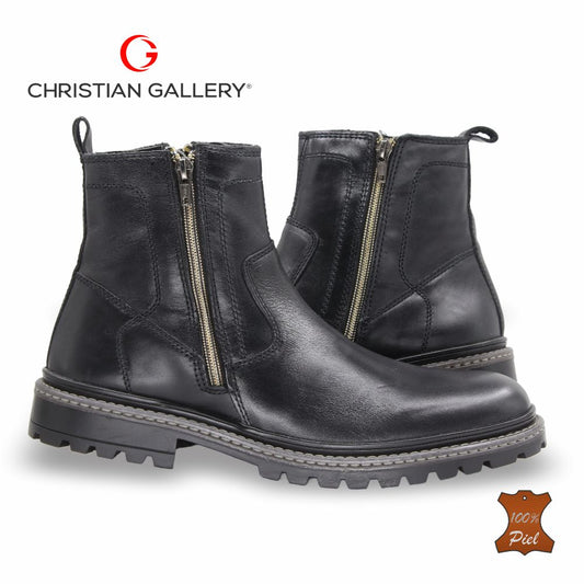 Bota Outdoor de Piel mod. 5751 color Negro – Christian Gallery