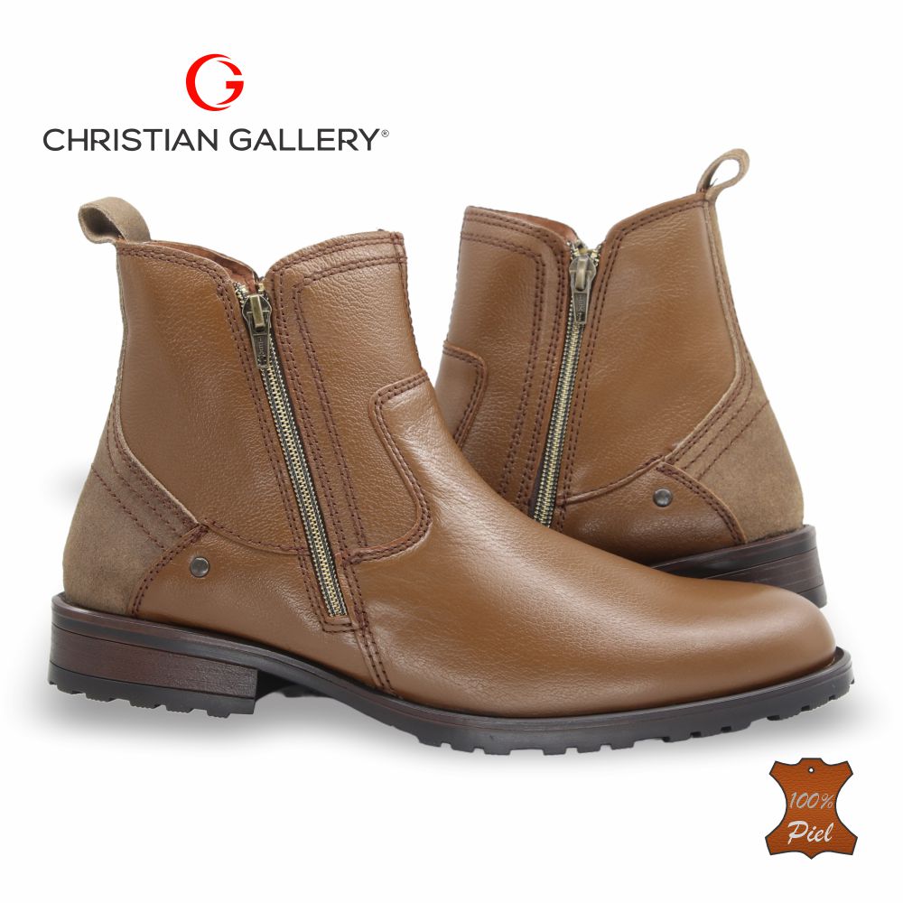 Bota Outdoor de Piel mod. 4206-1 color Tabaco – Christian Gallery