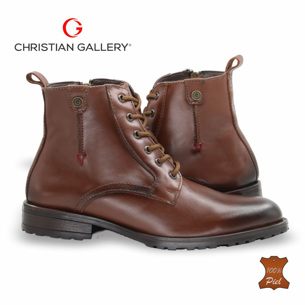 Bota Outdoor de Piel mod. 4208 color Brandy – Christian Gallery