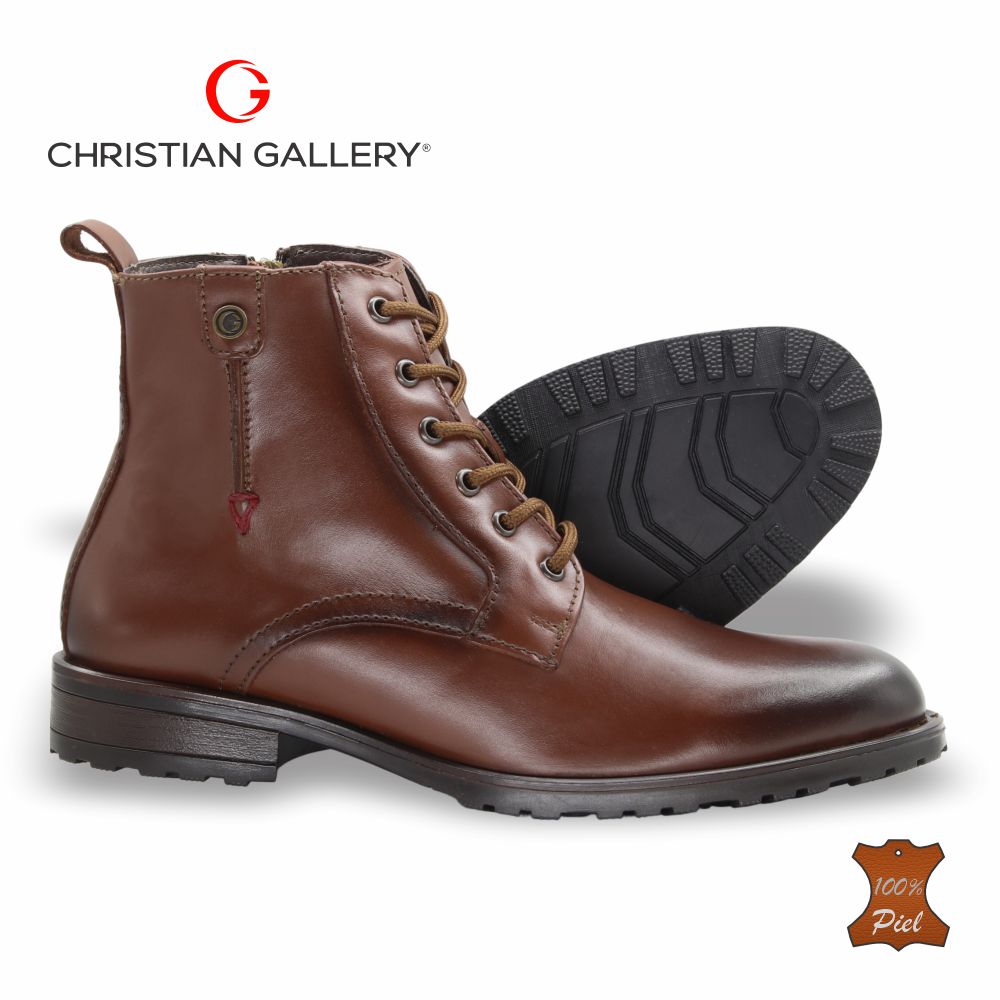 Bota Outdoor de Piel mod. 4208 color Brandy – Christian Gallery