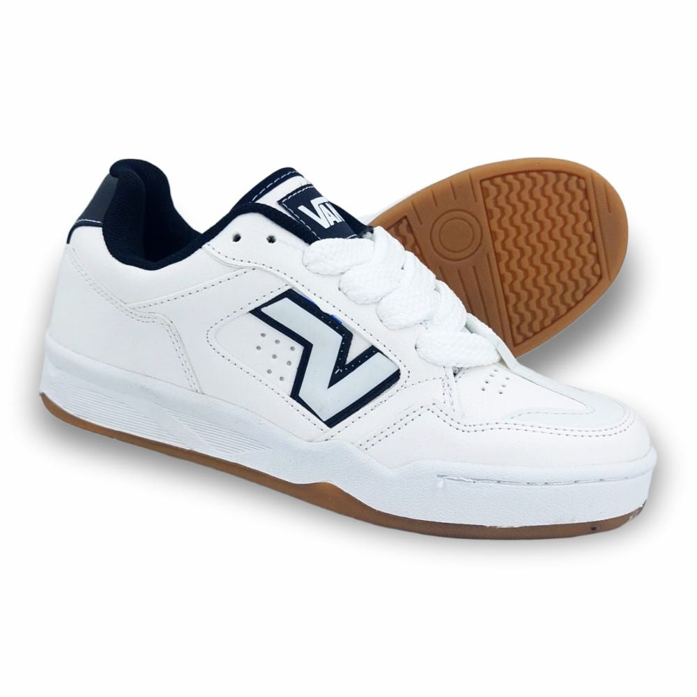 CALZADO URBANO V-029 BLANCO BLANCO NEGRO