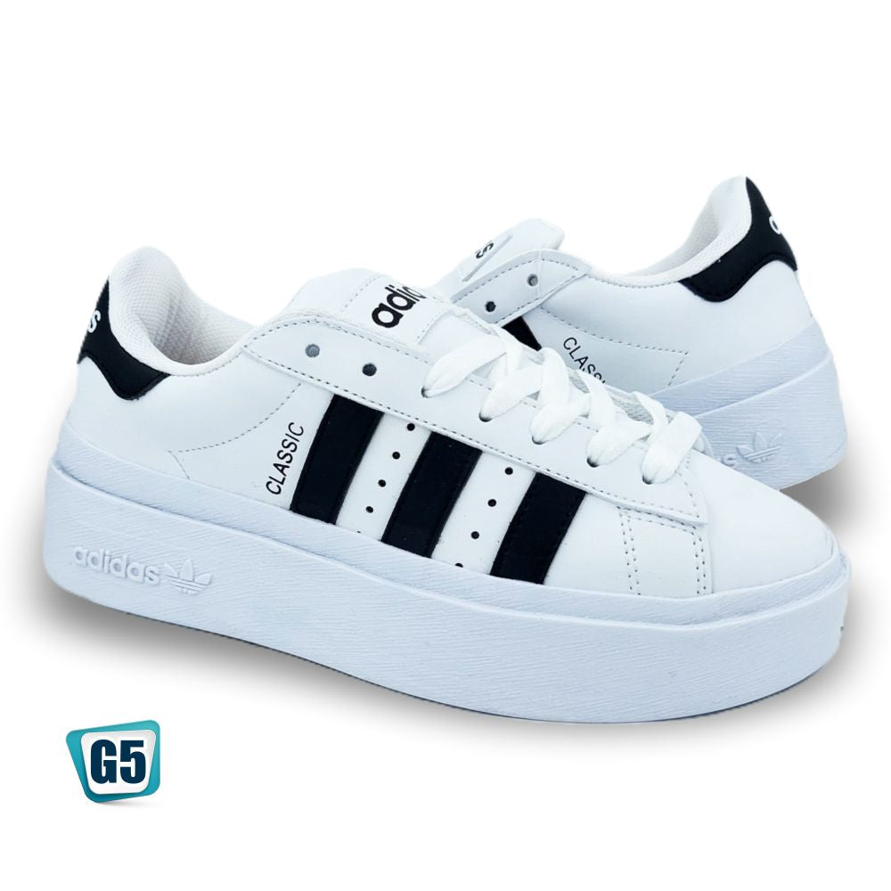 CALZADO URBANO CLASSIC BLANCO NEGRO