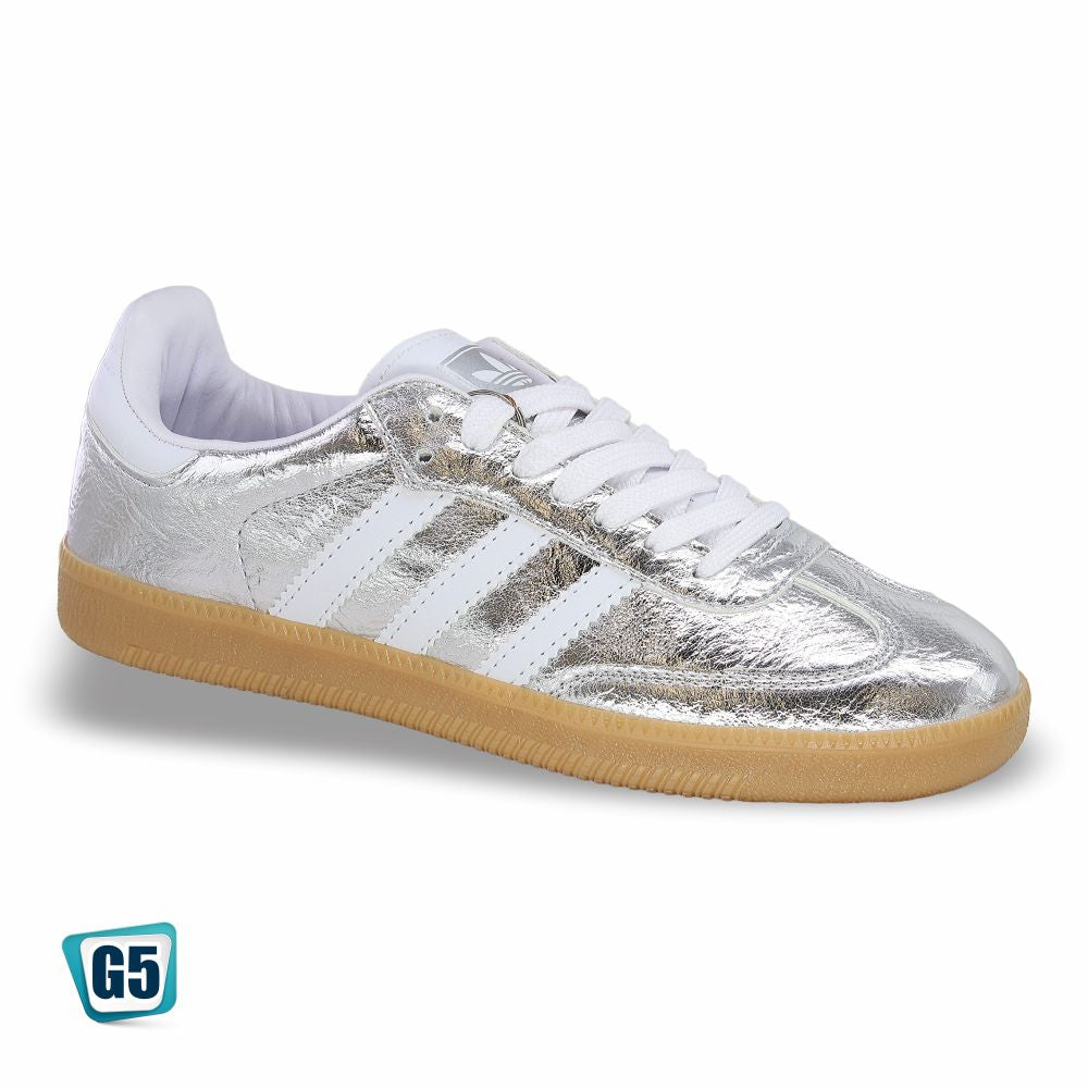 CALZADO URBANO G521, ESTILO SAMBA, COLOR METALICO PTA, CORRIDA 22 - 26.5