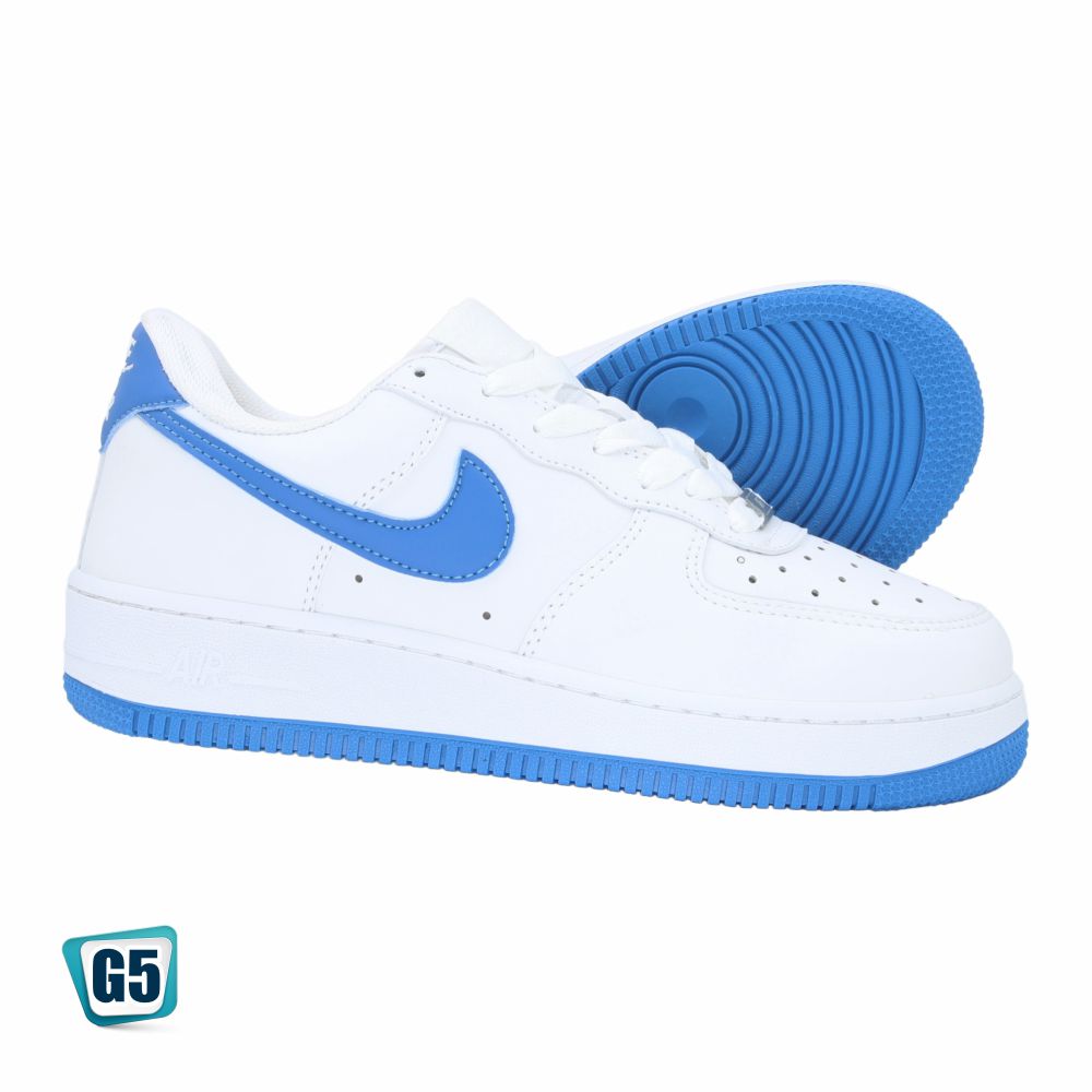 CALZADO URBANO MOD. AF1MA COLOR BLANCO TURQUEZA