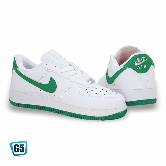 CALZADO URBANO REP NIK AIR FORC AF1MA COLOR BLANCO VERDE