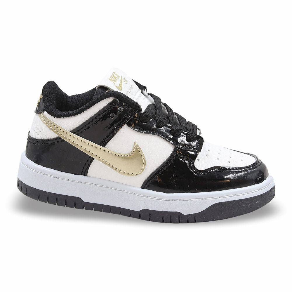 CALZADO URBANO REPLICA NIK DUNKC EST. 6000G COLOR CH NEGRO BLANCO ORO