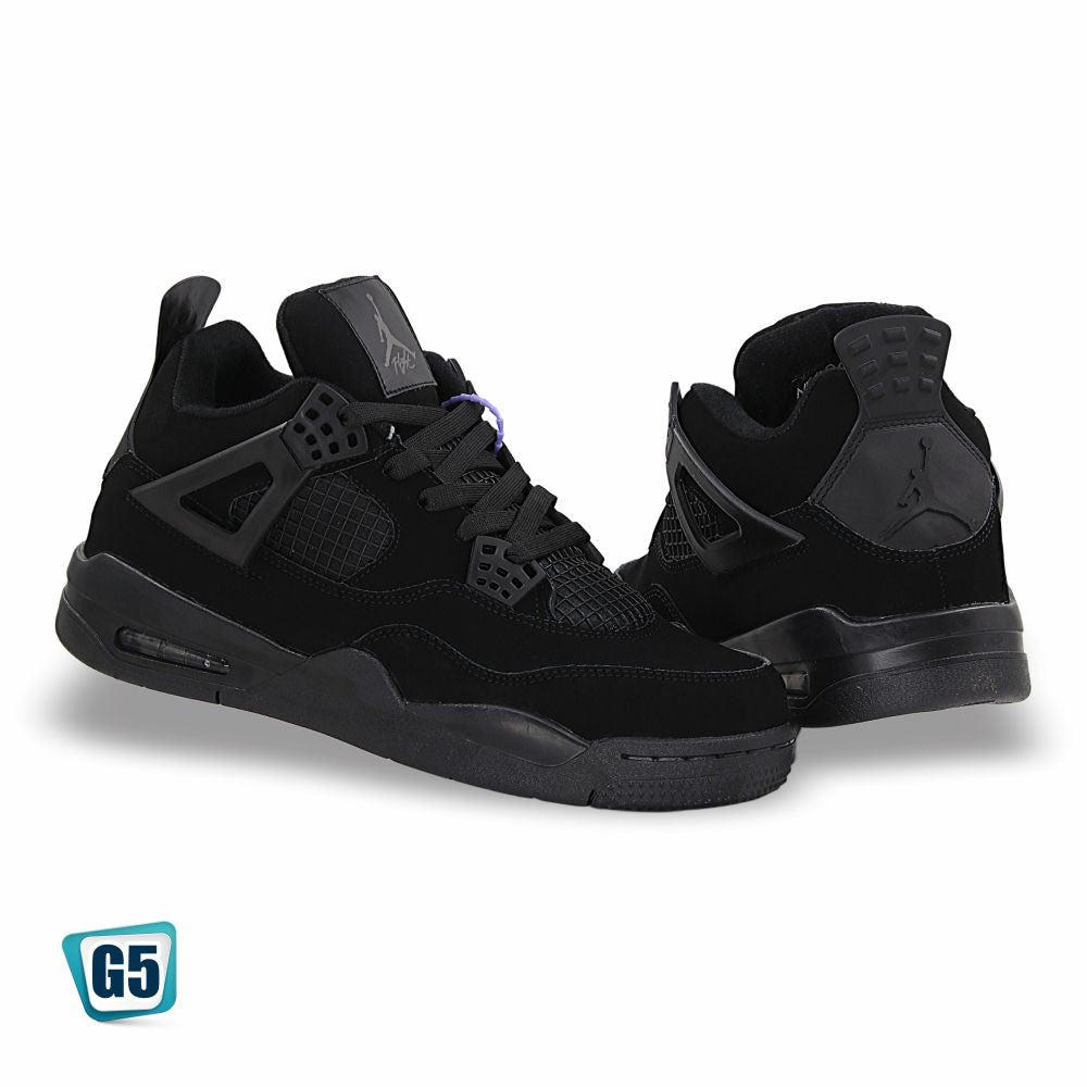 CALZADO URBANO REPLICA AIR JDAN COLOR BLACK CAT