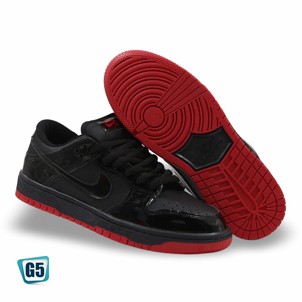 CALZADO URBANO REPLICA NIK DUNK G1 COLOR NEGRO ROJO