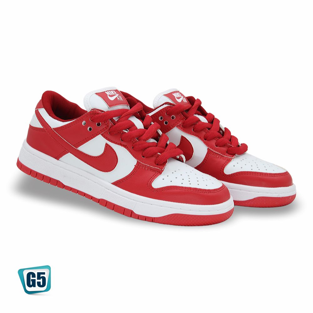 CALZADO URBANO REPLICA NIK DUNK G1 COLOR BLANCO ROJO
