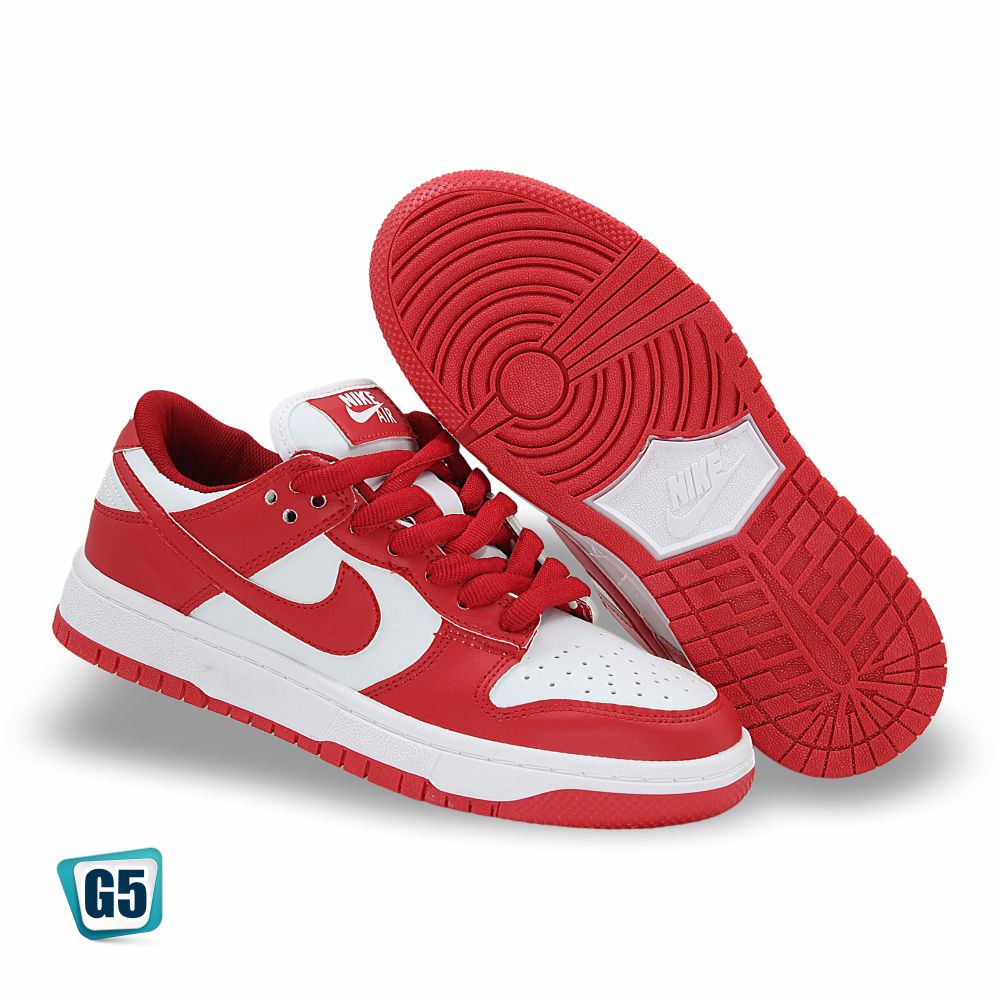 CALZADO URBANO REPLICA NIK DUNK G1 COLOR BLANCO ROJO