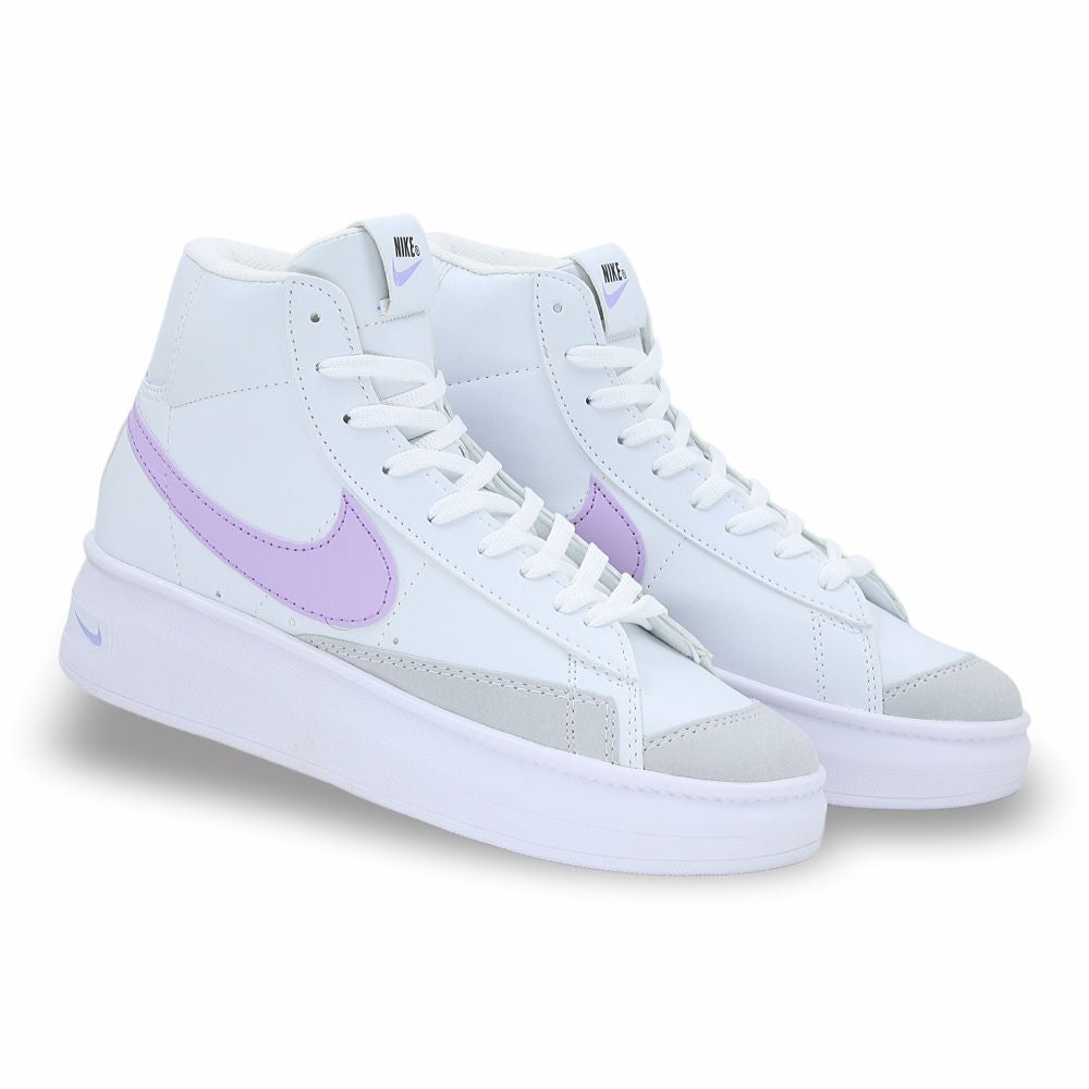 CALZADO URBANO REPLICA NIK BLAZER MID L20 COLOR BLANCO LILA