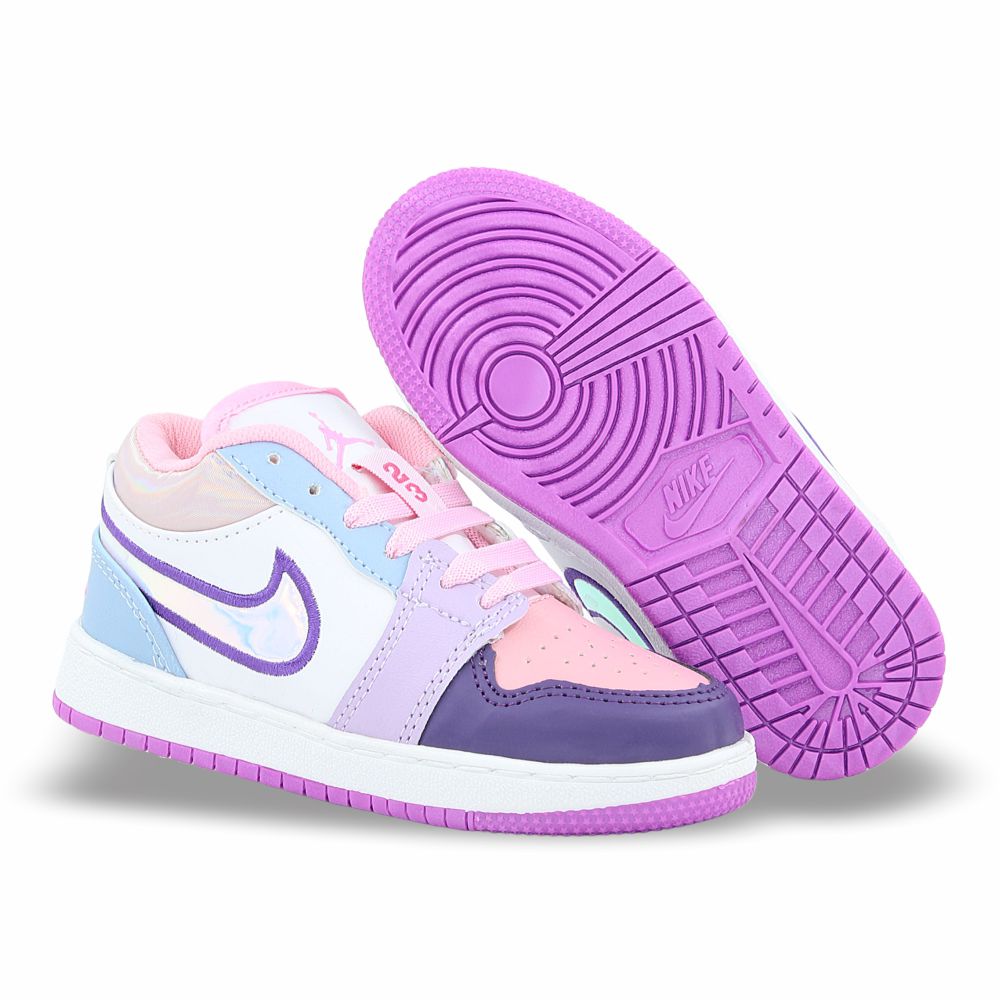 CALZADO URBANO REPLICA AIR JDAN COLOR ROSA / MORADO / LILA