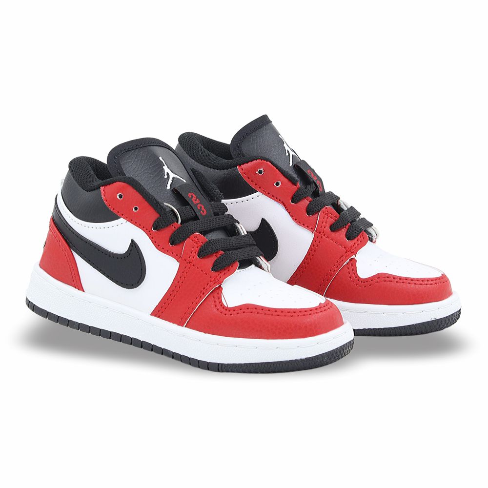 CALZADO URBANO REPLICA AIR JDAN COLOR NEGRO / BLANCO / ROJO