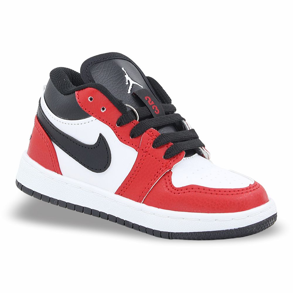 CALZADO URBANO REPLICA AIR JDAN COLOR NEGRO / BLANCO / ROJO