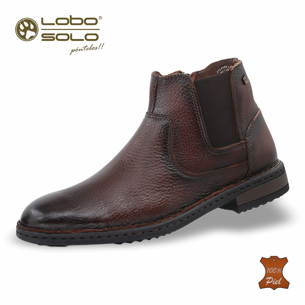 Zapato Formal media bota de Piel mod. 7952 color Besani