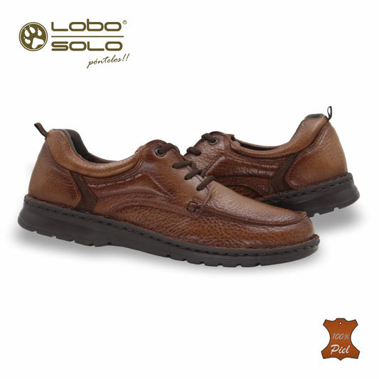 Zapato Formal de Piel mod. 9665 color Camel – LOBO SOLO