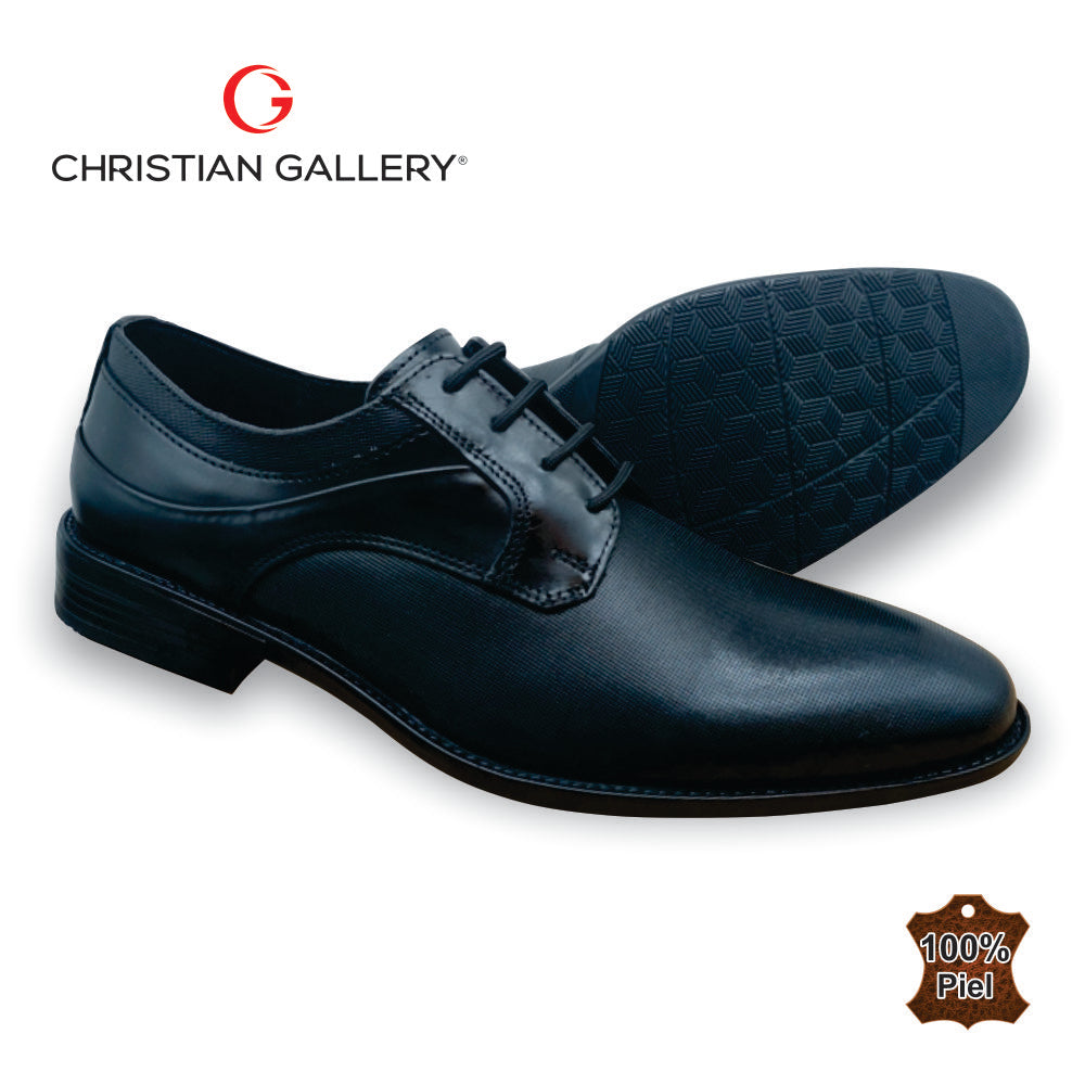 Zapato Formal de Piel mod. 3024-1 color negro – Christian Gallery