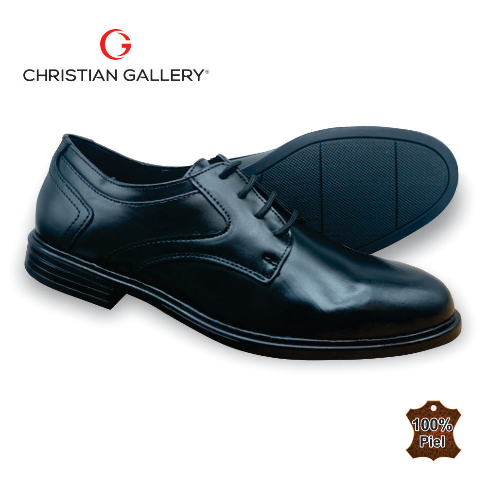 Zapato Formal de Piel mod. 4550-1 color negro – Christian Gallery