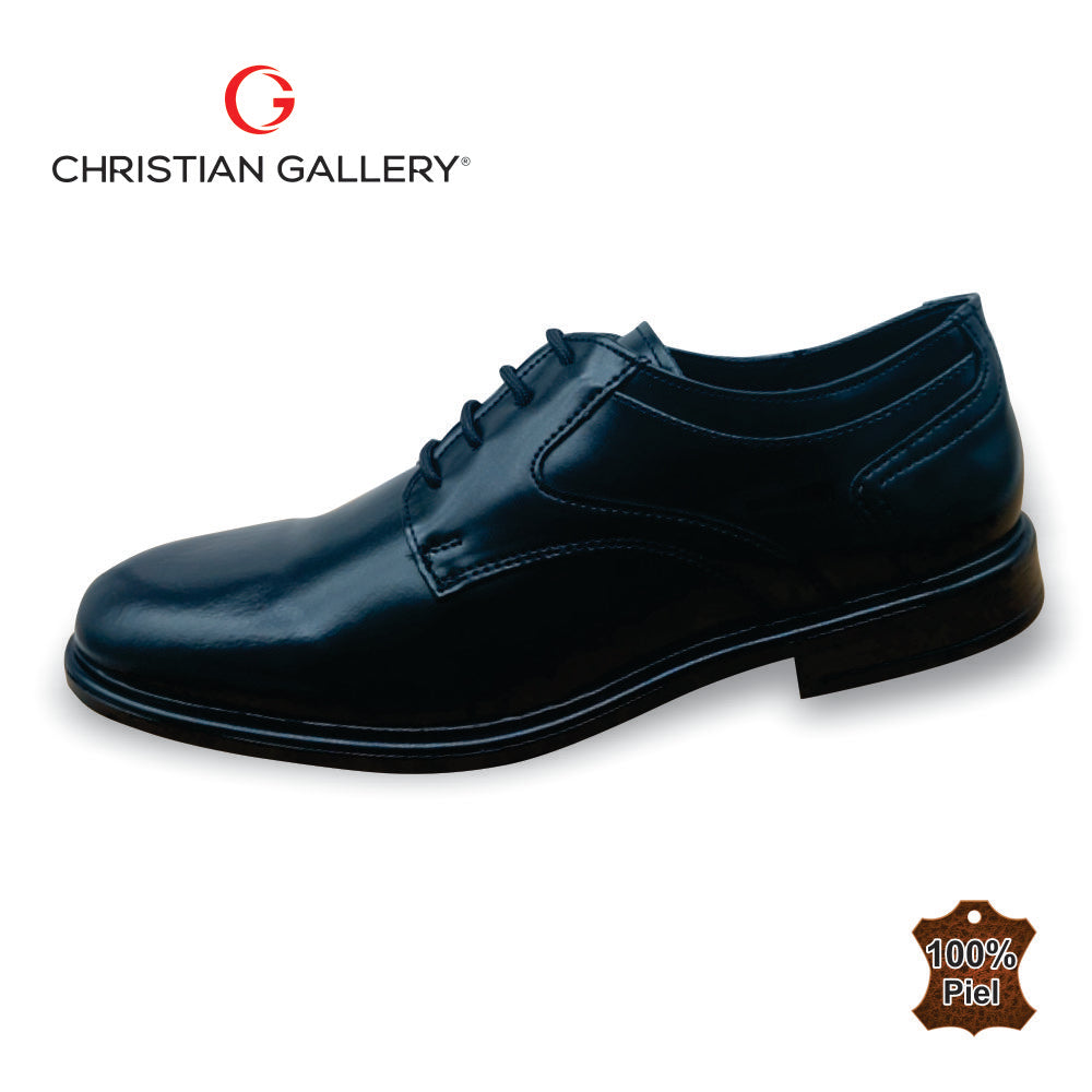 Zapato Formal de Piel mod. 4550-1 color negro – Christian Gallery