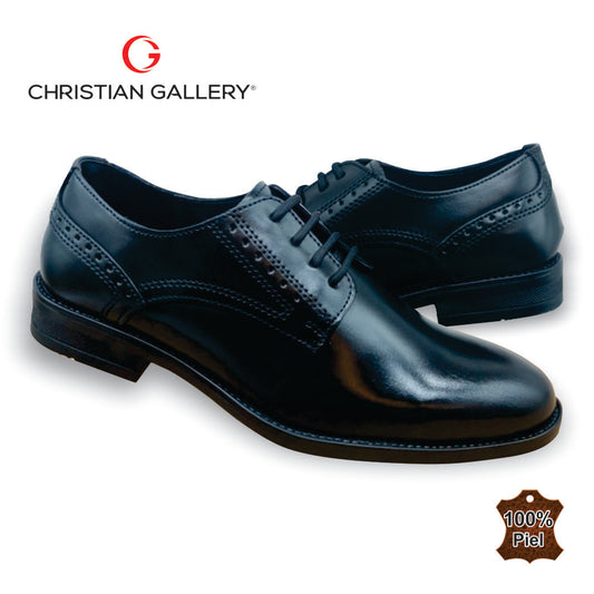 Zapato Formal de Piel mod. A302-1 color negro – Christian Gallery