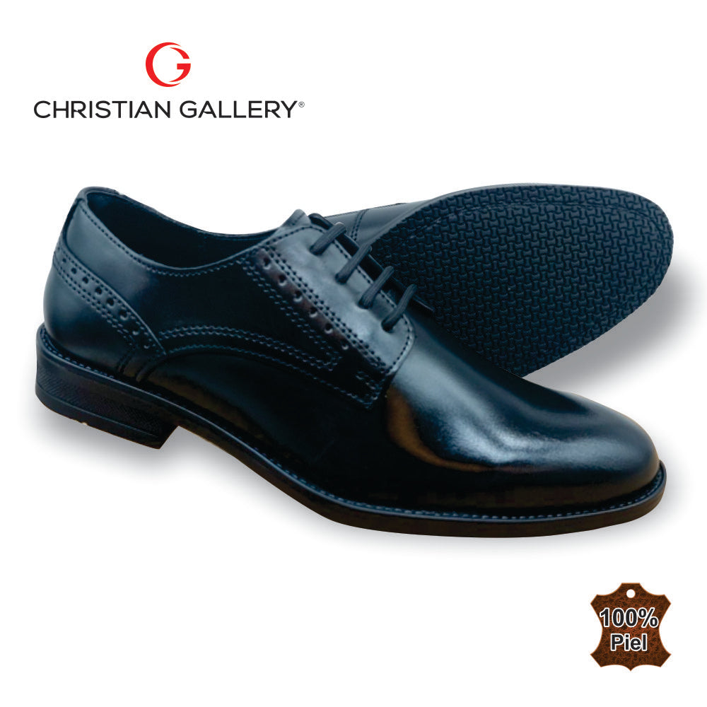 Zapato Formal de Piel mod. A302-1 color negro – Christian Gallery