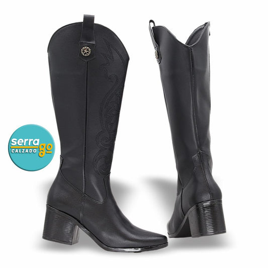 BOTA LARGA DAMA ESTILO ARKANS COLOR NEGRO