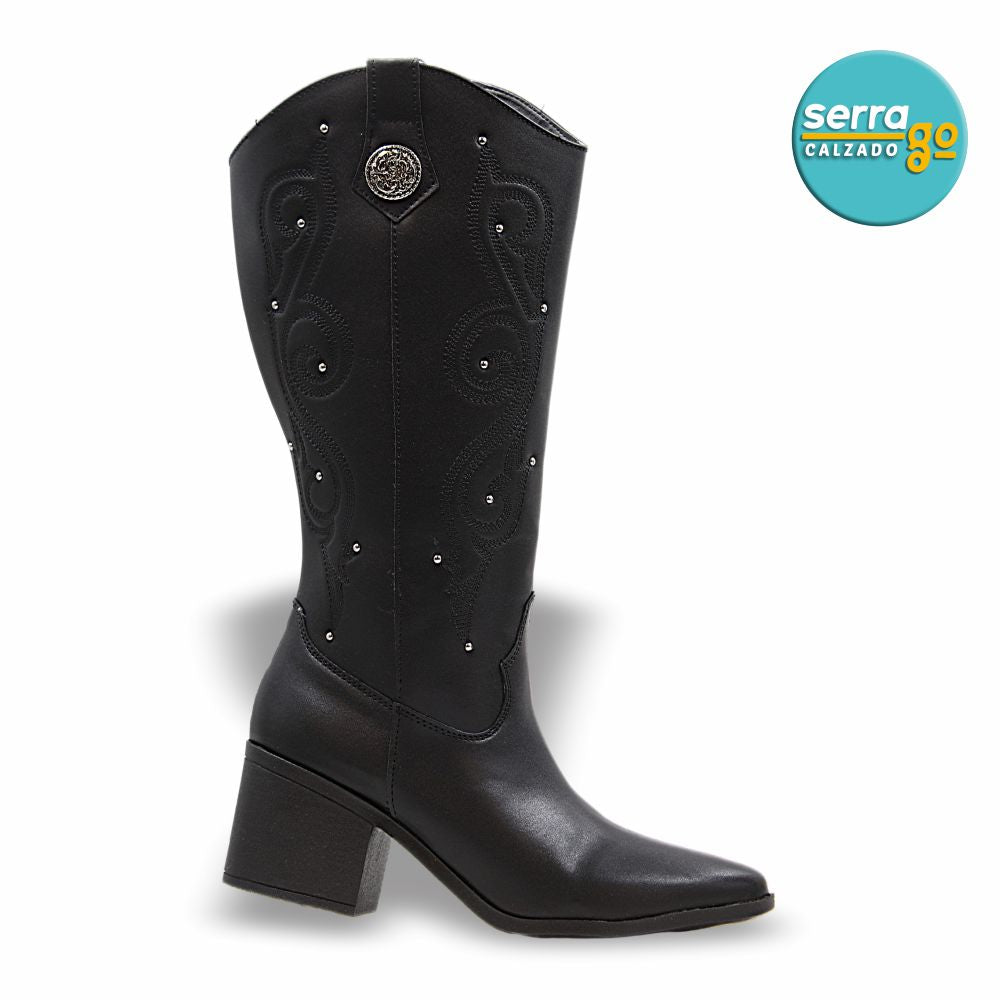 BOTA LARGA DAMA ESTILO 6029 COLOR NEGRO