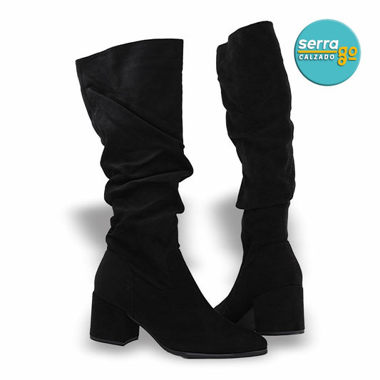 BOTA LARGA DAMA ESTILO JO-09 COLOR NEGRO