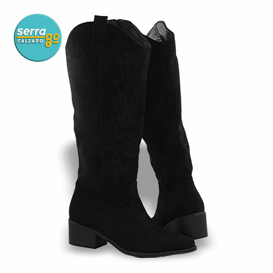 BOTA LARGA DAMA ESTILO 2086 COLOR NEGRO