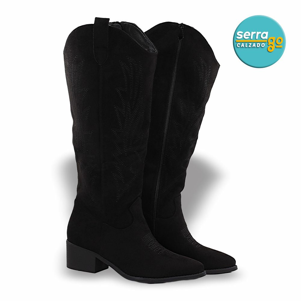BOTA LARGA DAMA ESTILO 2086 COLOR NEGRO