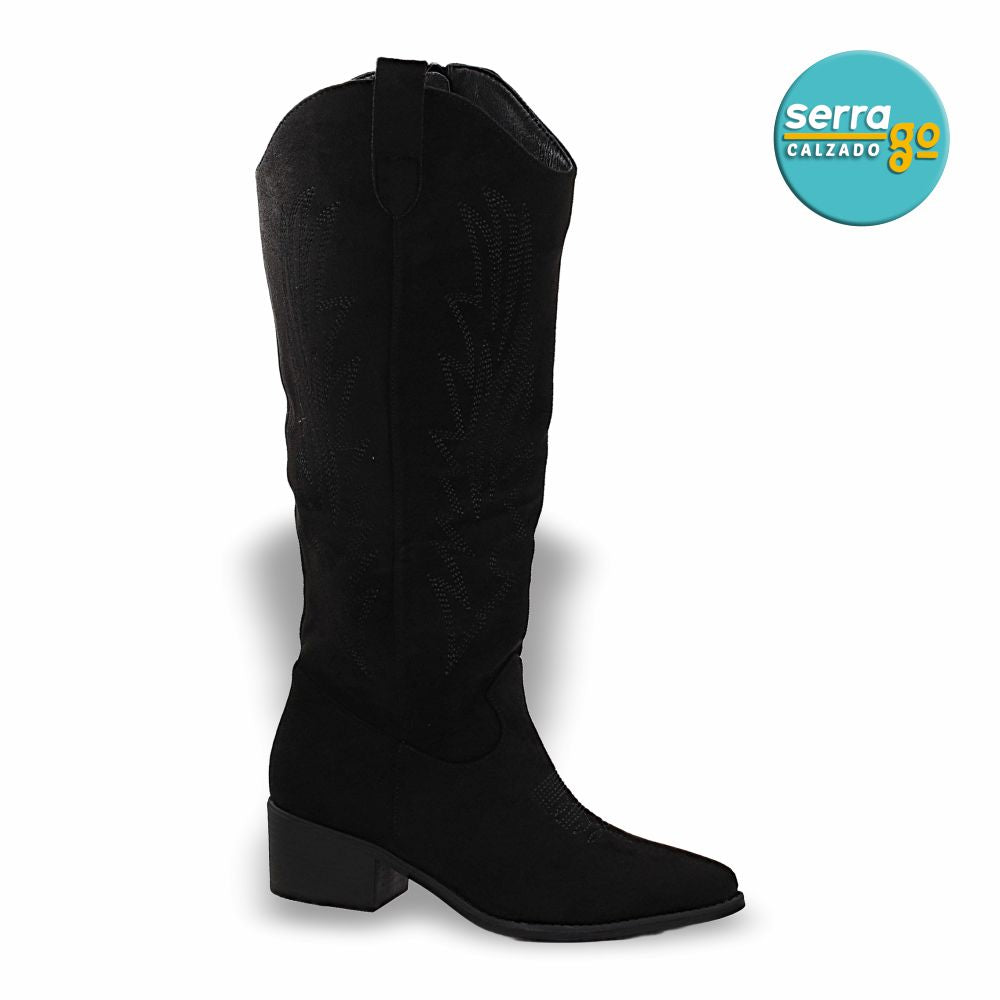 BOTA LARGA DAMA ESTILO 2086 COLOR NEGRO