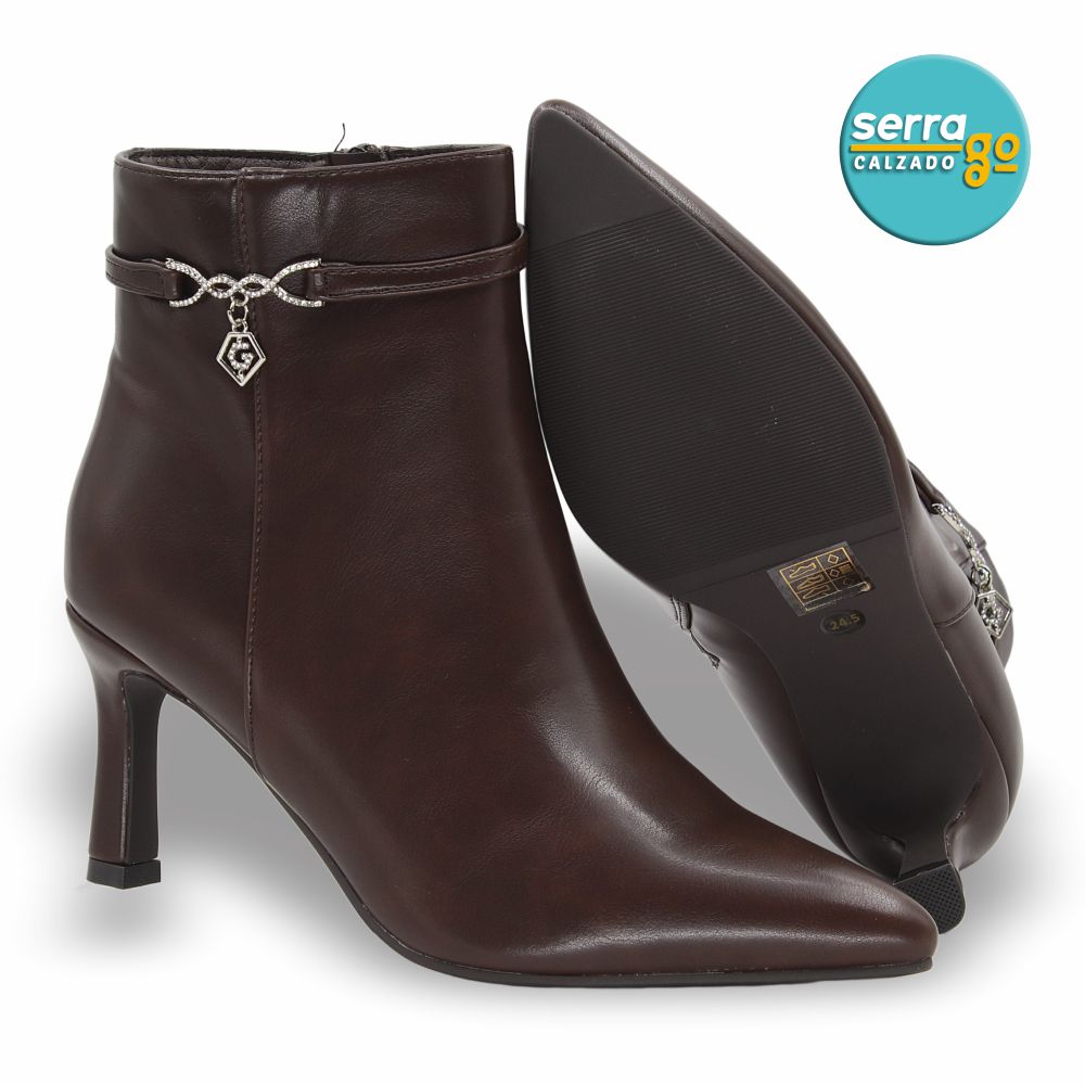 BOTA DAMA ESTILO JO-12 COLOR CAFÉ