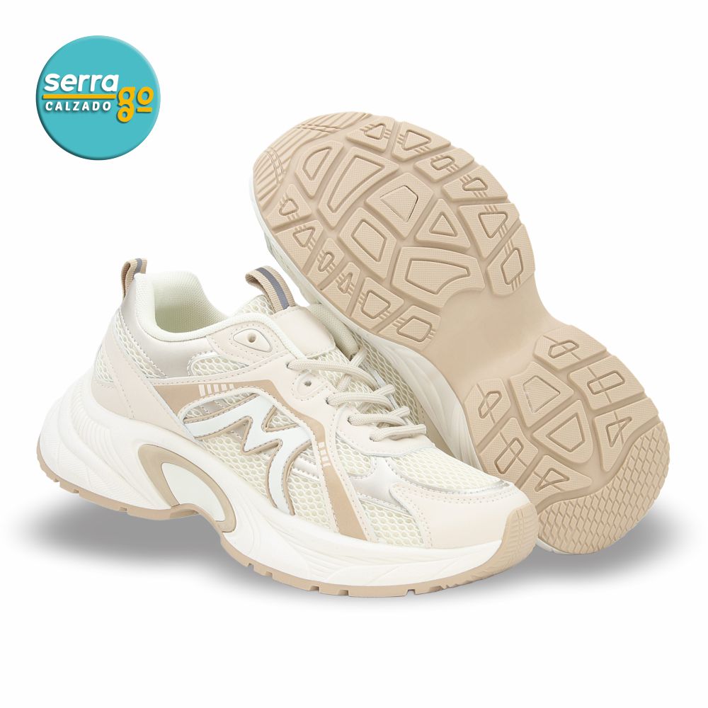 Tenis Deportivo Light mod. 726 Color Beige