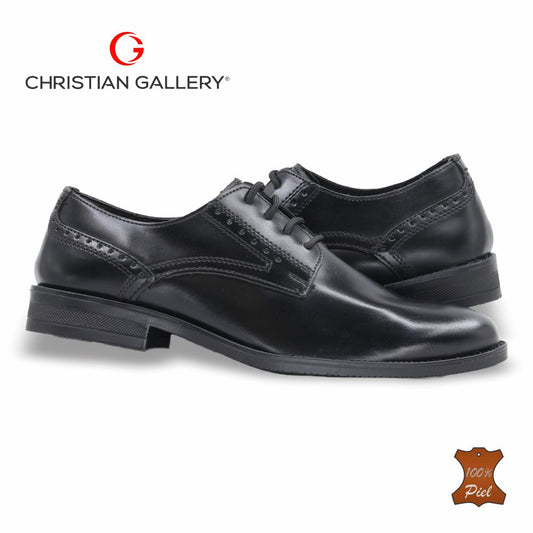 Zapato Formal de Piel mod. A302-1 color negro – Christian Gallery