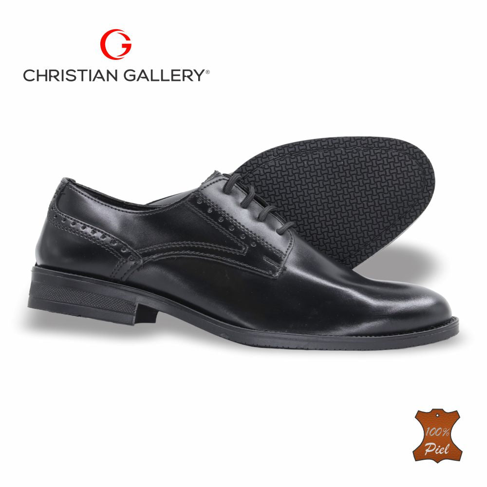 Zapato Formal de Piel mod. A302-1 color negro – Christian Gallery