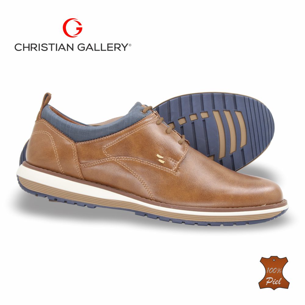 Zapato Formal de Piel mod. 6202-2 color Brandy – Christian Gallery