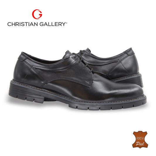 Zapato Formal de Piel mod. 732-1 color negro – Christian Gallery