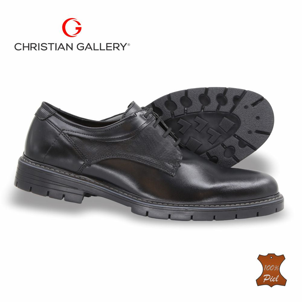 Zapato Formal de Piel mod. 732-1 color negro – Christian Gallery