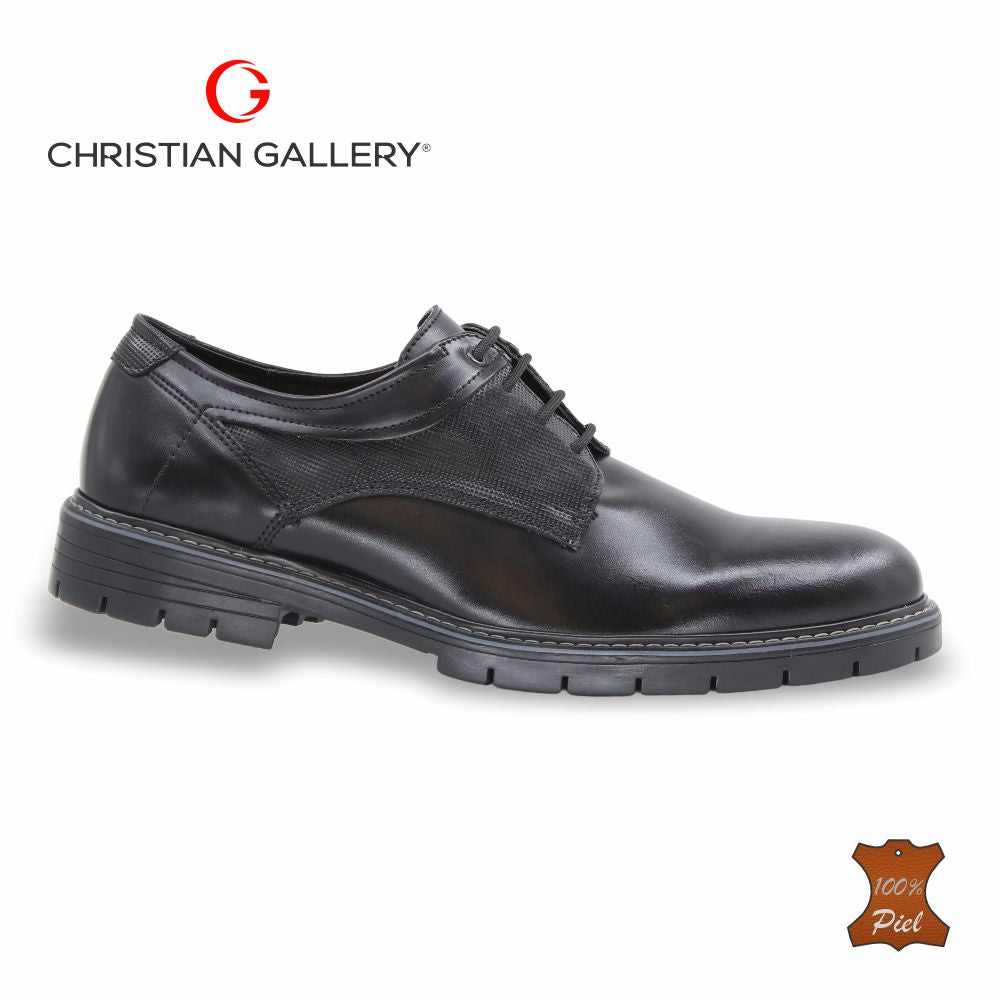 Zapato Formal de Piel mod. 732-1 color negro – Christian Gallery