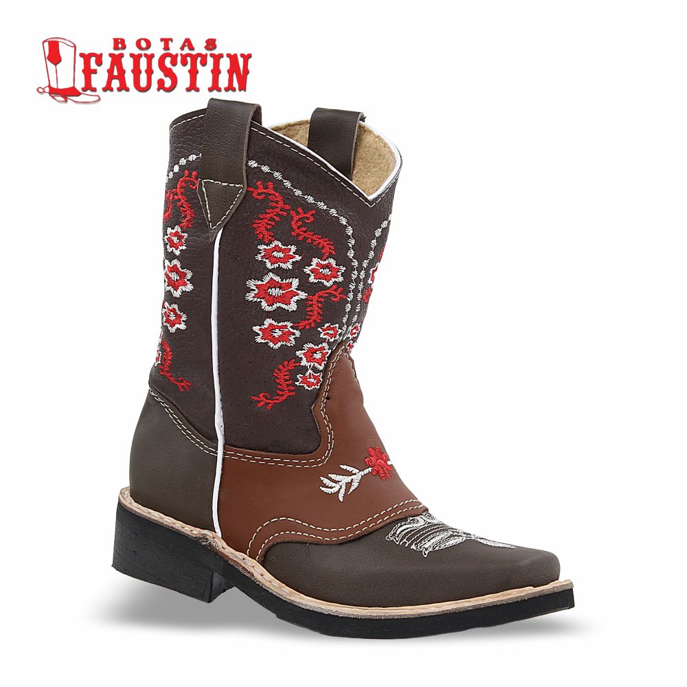 BOTA INFANTIL DE PIEL GENUINA, ESTILO 2 COLOR CAFE C. SHEDRON – FAUSTIN