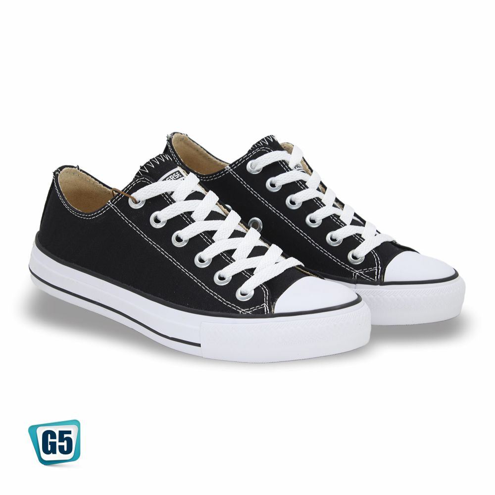 CALZADO URBANO REPLICA CONVERSE COLOR NEGRO BLANCO