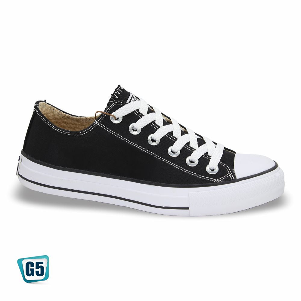 CALZADO URBANO REPLICA CONVERSE COLOR NEGRO BLANCO