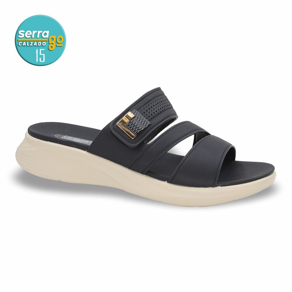 SANDALIA CONFORT DAMA ESTILO 743 COLOR NEGRO
