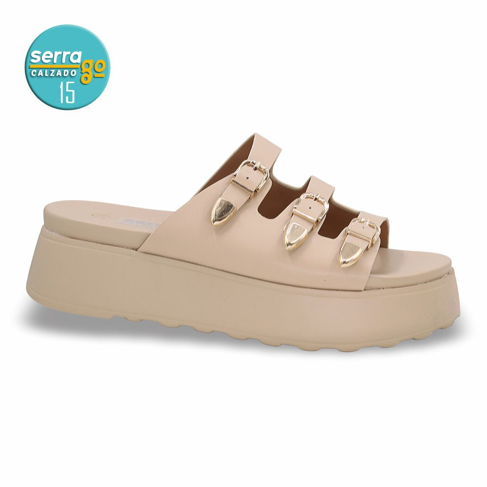 SANDALIA PLATAFORMA DAMA ESTILO 723 COLOR MAQUILLAGE
